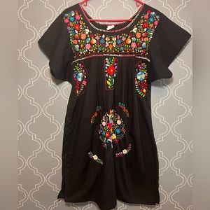 Beautiful, authentic embroidered Mexican dress.